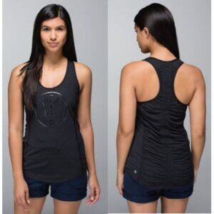 Lululemon Run: Sweat Life Black Racerback Tank Top Size 2